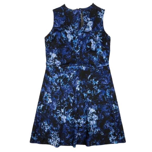 Andrew Marc New York Blue Violet Dress 12P 12 Petite New Sleeveless Fit & Flare - Picture 4 of 11
